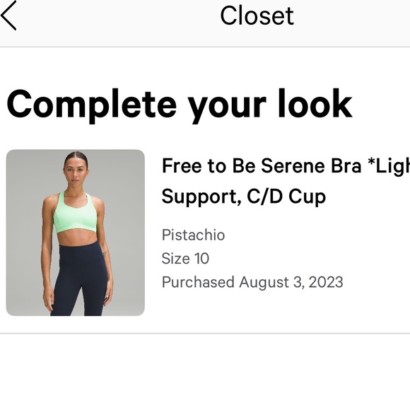 Lululemon Athletica Light Green Sports Bra - Picture 10 of 10